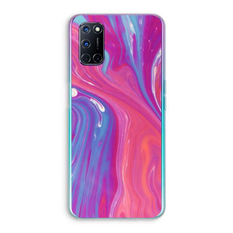 Paarse stroom: Oppo A52 Transparant Hoesje