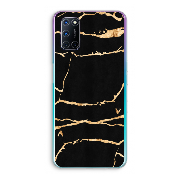 Gouden marmer: Oppo A52 Transparant Hoesje