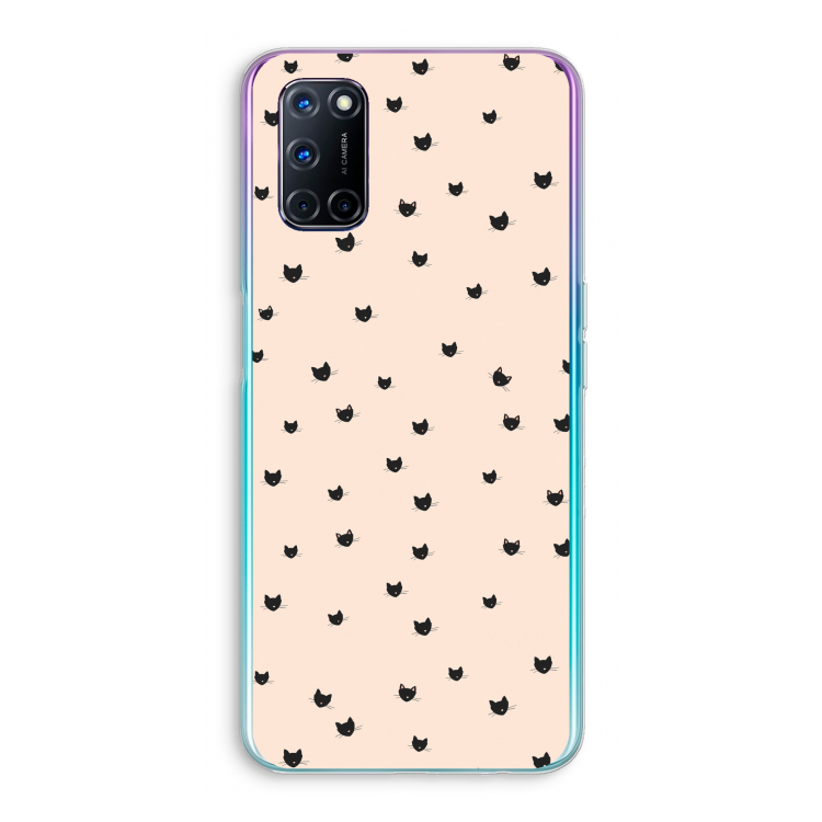 Kleine kattenkopjes: Oppo A52 Transparant Hoesje
