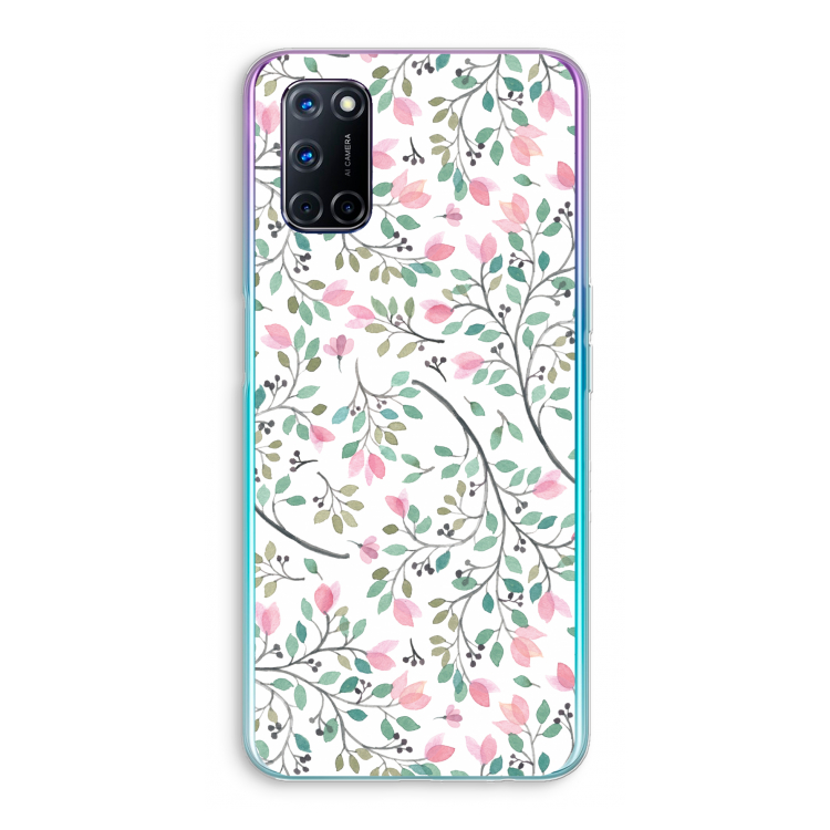 Sierlijke bloemen: Oppo A52 Transparant Hoesje