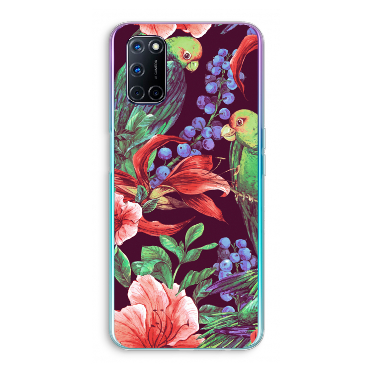 Papegaaien: Oppo A52 Transparant Hoesje