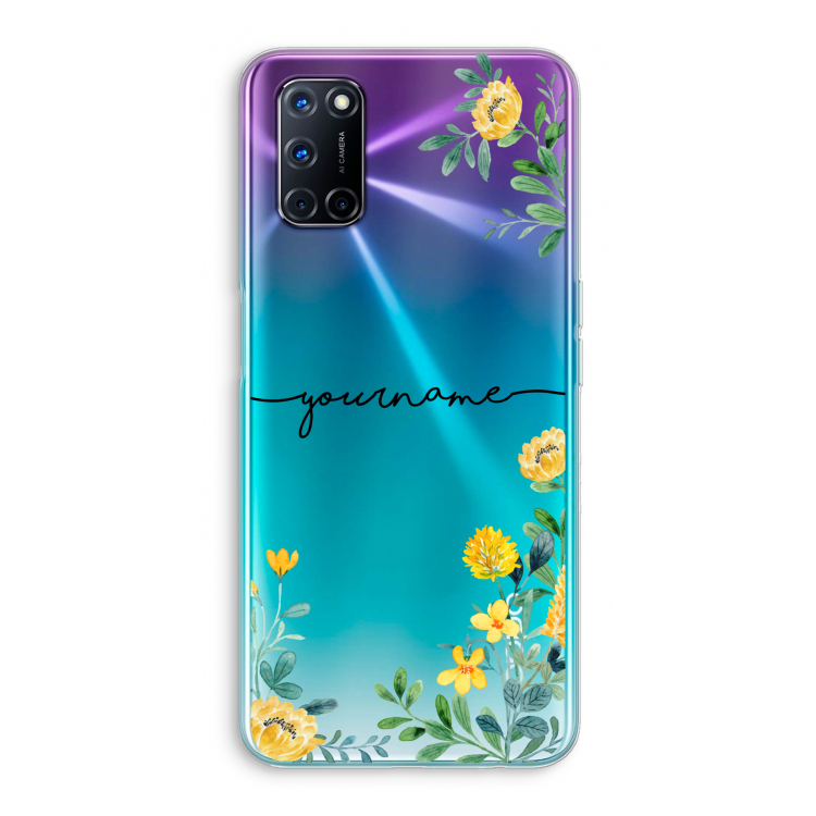 Gele bloemen: Oppo A52 Transparant Hoesje