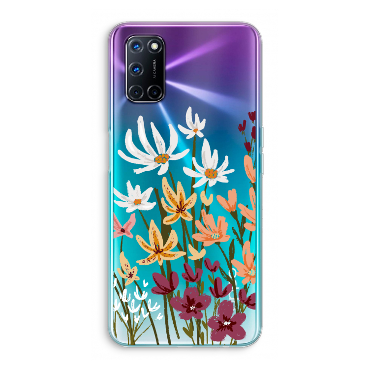 Painted wildflowers: Oppo A52 Transparant Hoesje