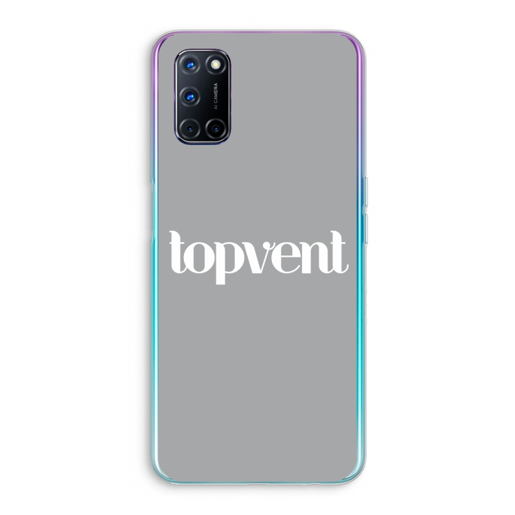 Topvent Grijs Wit: Oppo A52 Transparant Hoesje