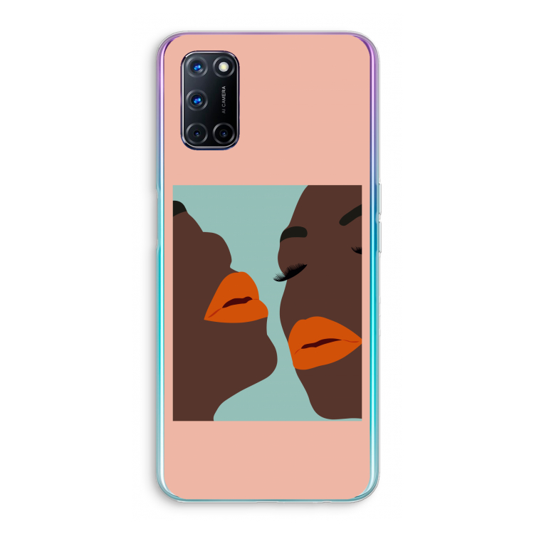 Orange lips: Oppo A52 Transparant Hoesje