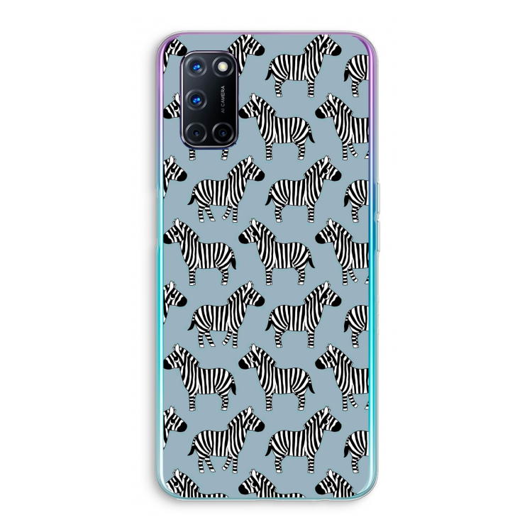Zebra: Oppo A52 Transparant Hoesje