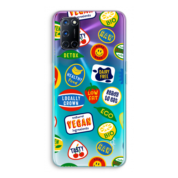 Fruitsticker: Oppo A52 Transparant Hoesje
