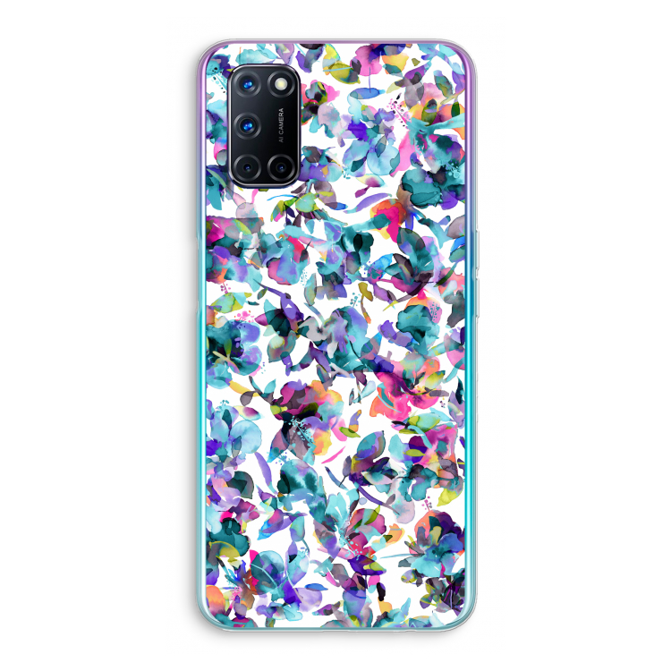 Hibiscus Flowers: Oppo A52 Transparant Hoesje
