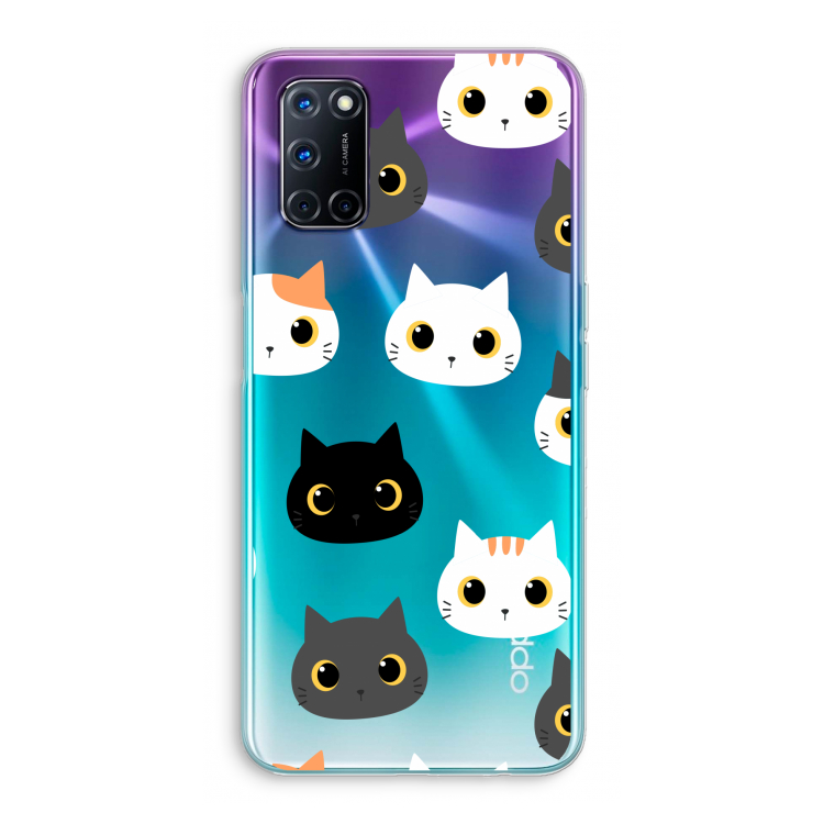 Katten: Oppo A52 Transparant Hoesje