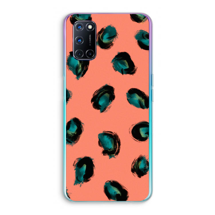 Pink Cheetah: Oppo A52 Transparant Hoesje
