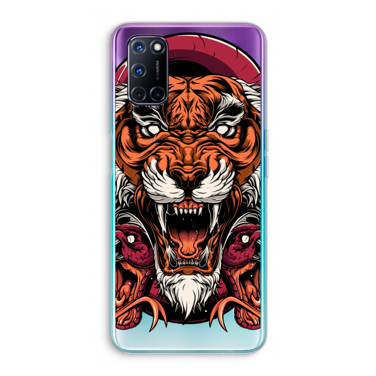 Tiger and Rattlesnakes: Oppo A52 Transparant Hoesje