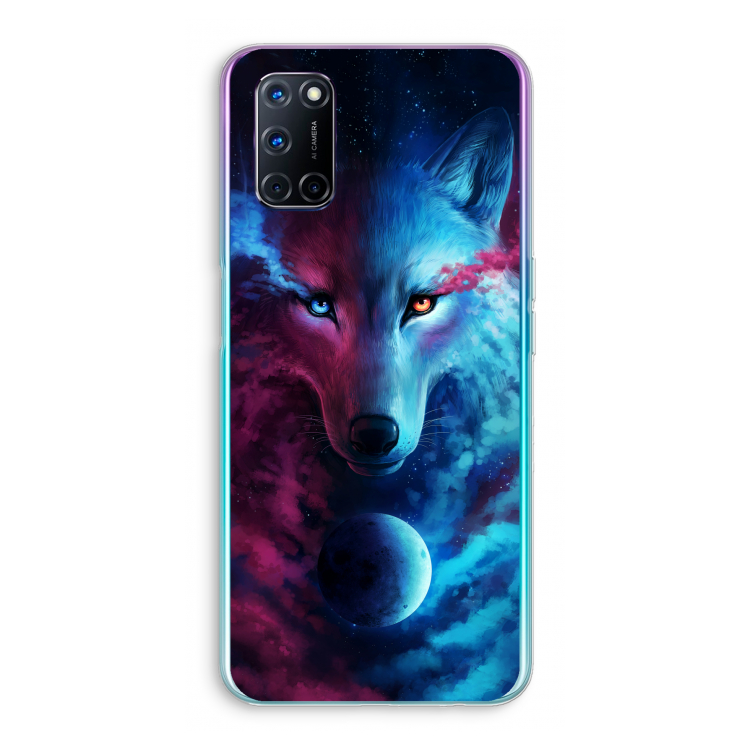 Where Light And Dark Meet: Oppo A52 Transparant Hoesje