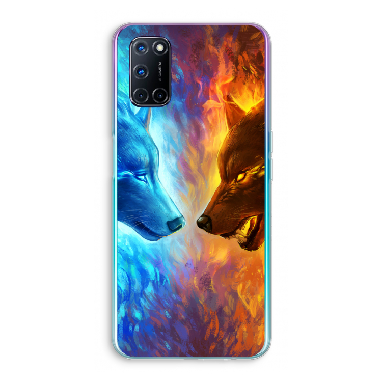 Fire & Ice: Oppo A52 Transparant Hoesje