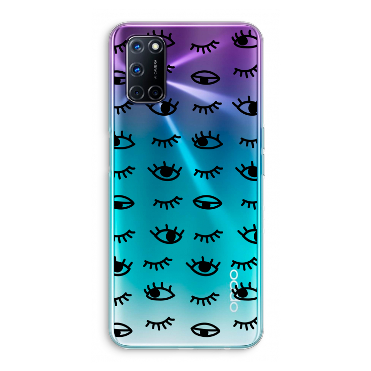 Eye pattern #2: Oppo A52 Transparant Hoesje