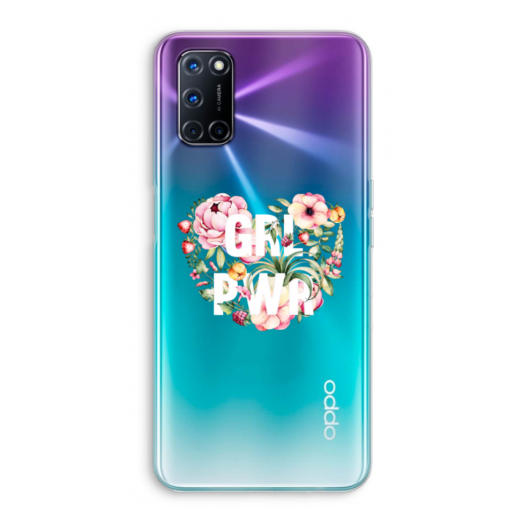 GRL PWR Flower: Oppo A52 Transparant Hoesje