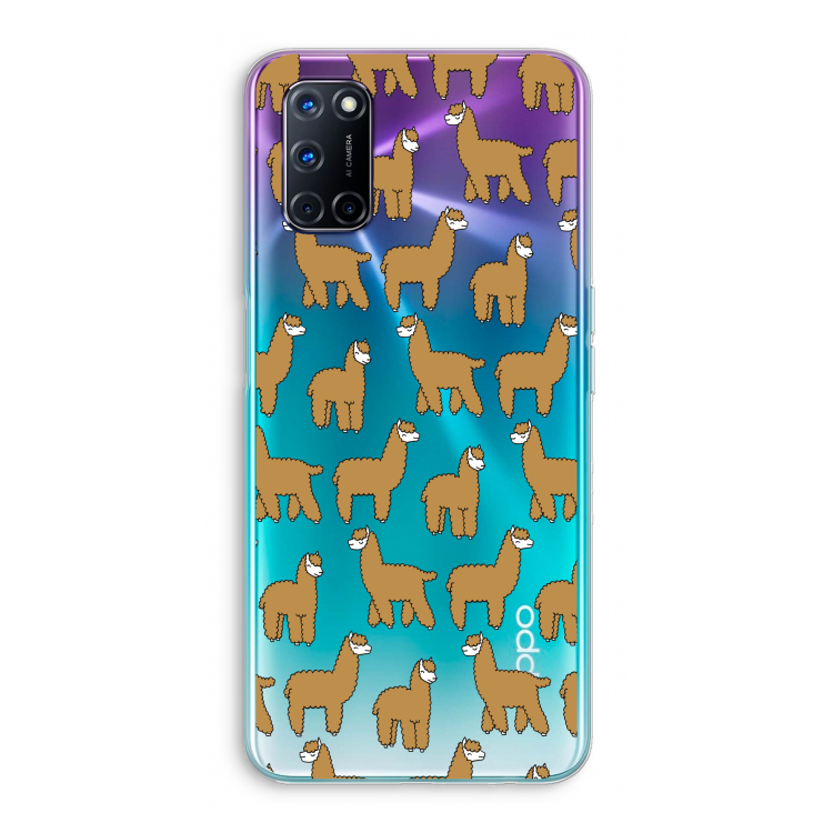 Alpacas: Oppo A52 Transparant Hoesje