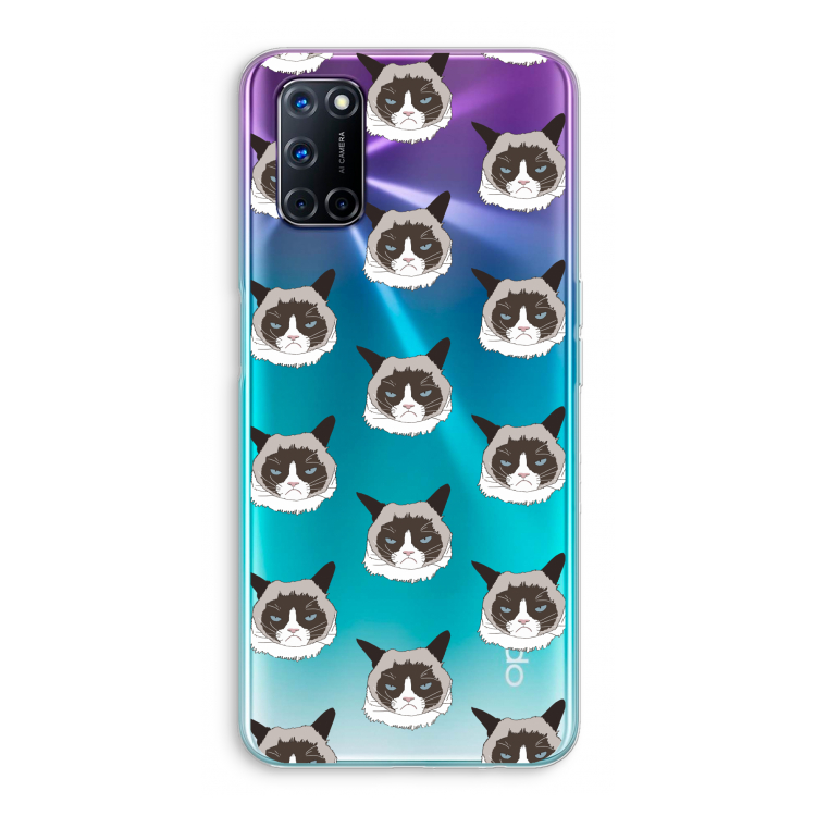 It's a Purrr Case: Oppo A52 Transparant Hoesje