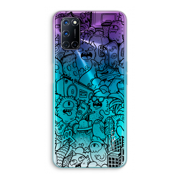 Vexx Black City : Oppo A52 Transparant Hoesje