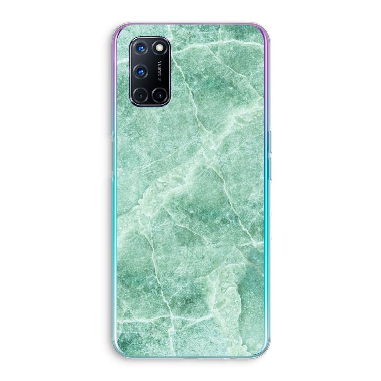 Groen marmer: Oppo A52 Transparant Hoesje