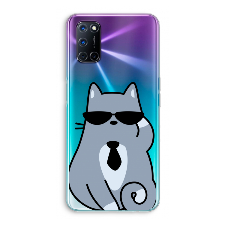 Cool cat: Oppo A52 Transparant Hoesje