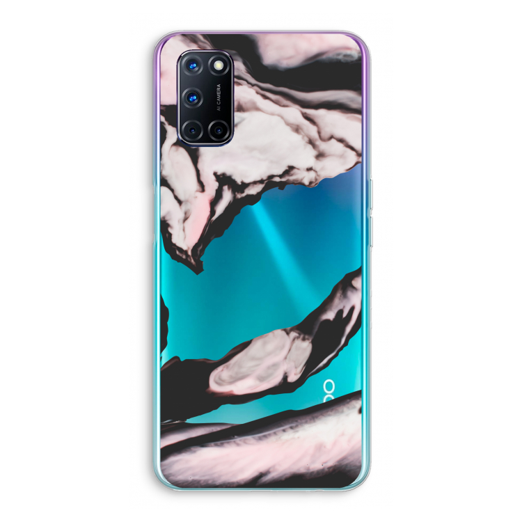 Roze stroom: Oppo A52 Transparant Hoesje