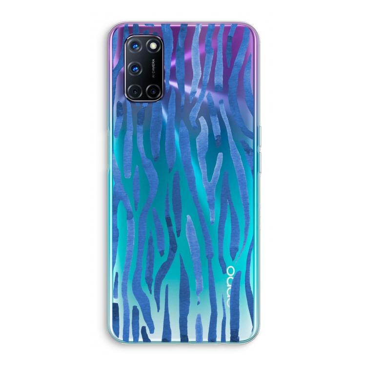Blauwe nerven: Oppo A52 Transparant Hoesje