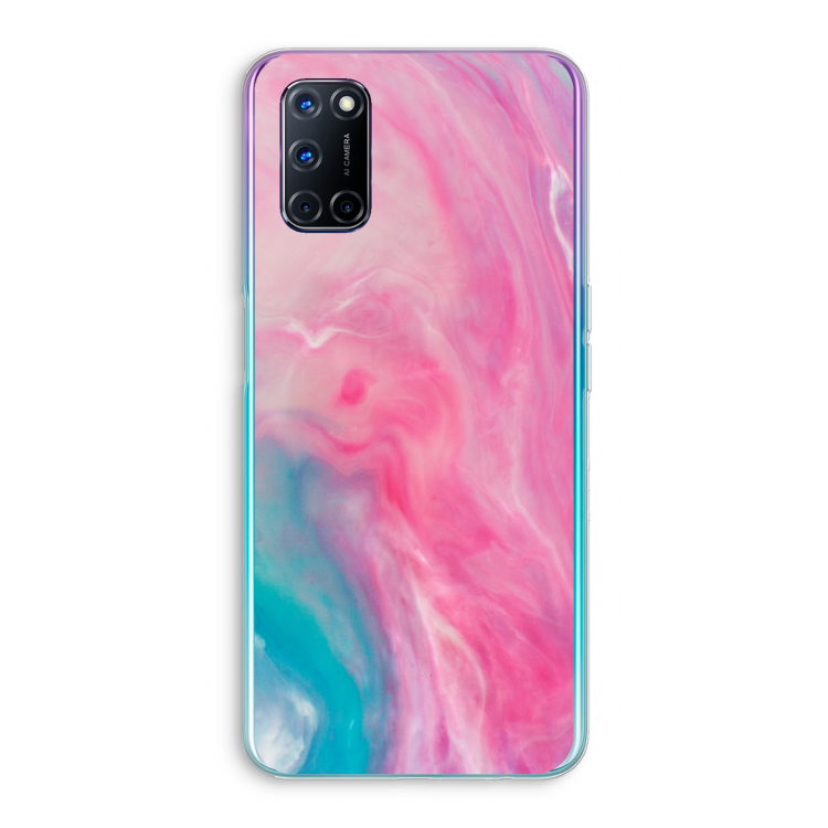 Roze explosie: Oppo A52 Transparant Hoesje