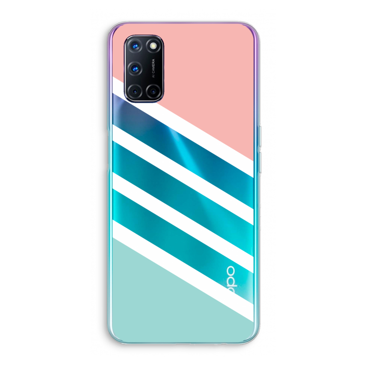 Strepen pastel: Oppo A52 Transparant Hoesje