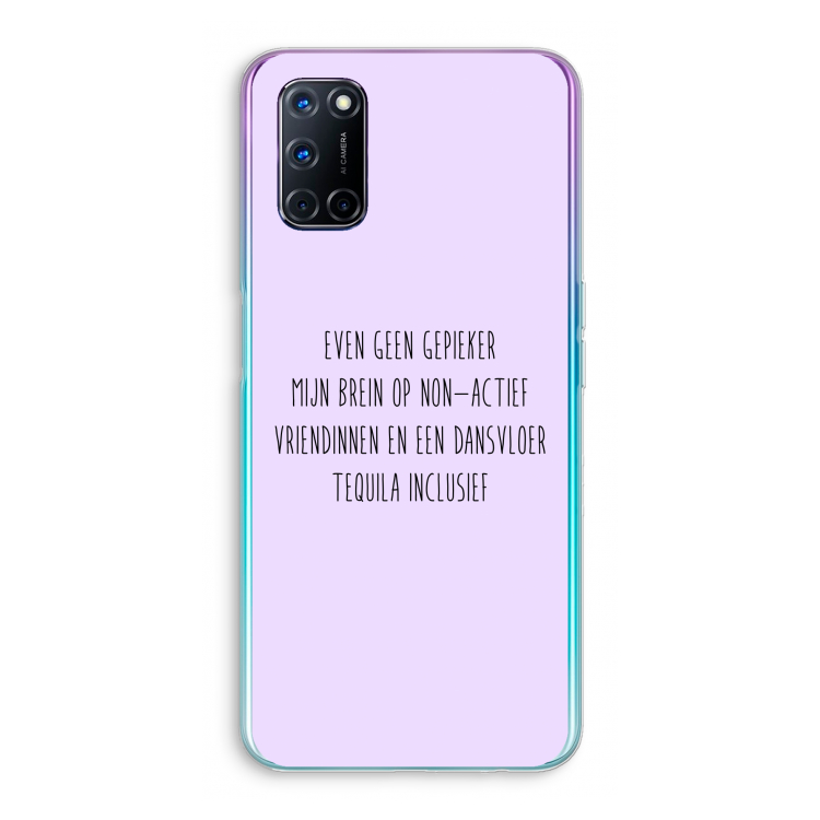 Tequila: Oppo A52 Transparant Hoesje