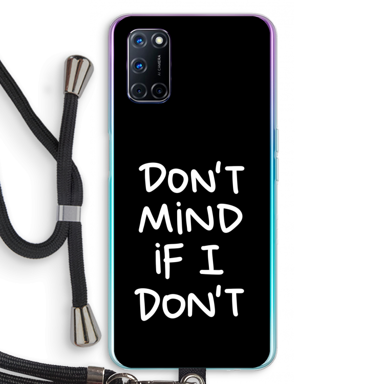 Don't Mind: Oppo A52 Transparant Hoesje met koord