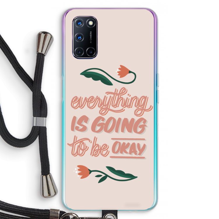 Optimistic flower girl: Oppo A52 Transparant Hoesje met koord