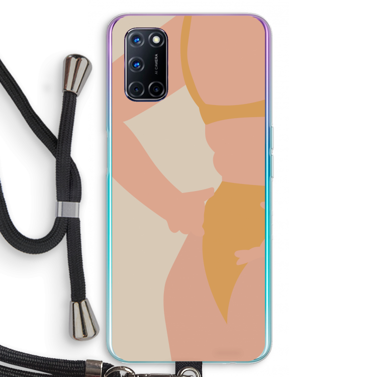 Bikini body: Oppo A52 Transparant Hoesje met koord