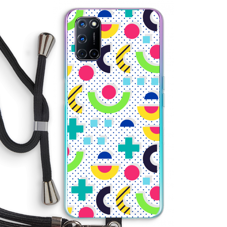 8-bit N°1: Oppo A52 Transparant Hoesje met koord
