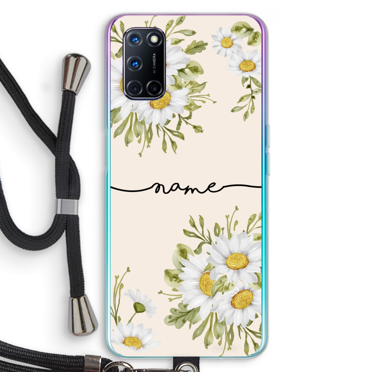 Daisies: Oppo A52 Transparant Hoesje met koord