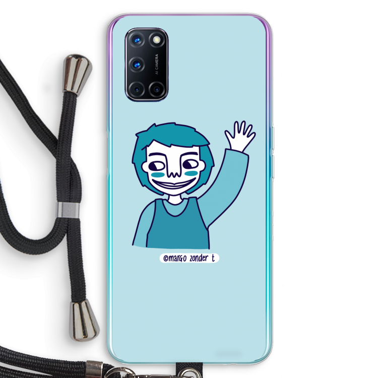 Zwaai: Oppo A52 Transparant Hoesje met koord