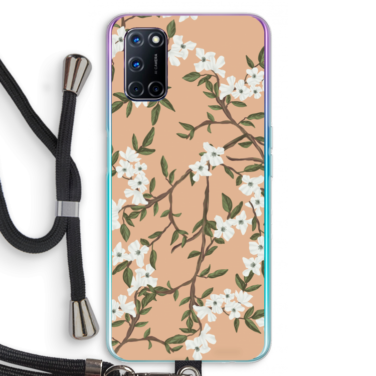 Blossoming spring: Oppo A52 Transparant Hoesje met koord