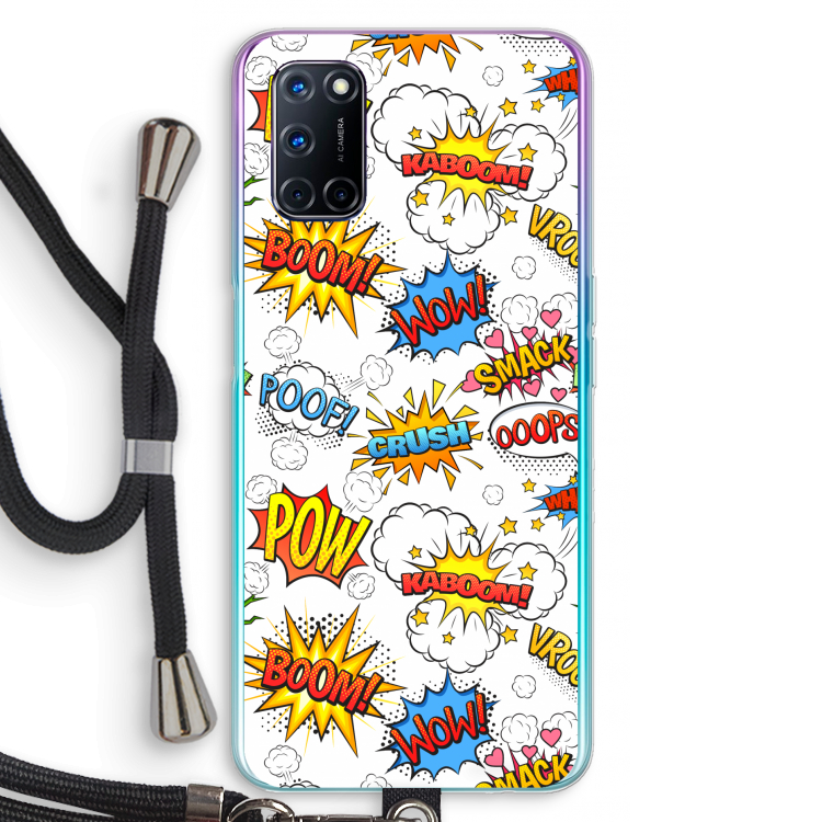 Pow Smack: Oppo A52 Transparant Hoesje met koord