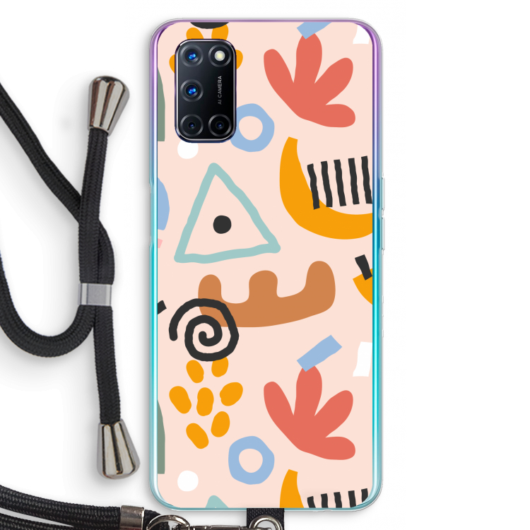 Abstract: Oppo A52 Transparant Hoesje met koord