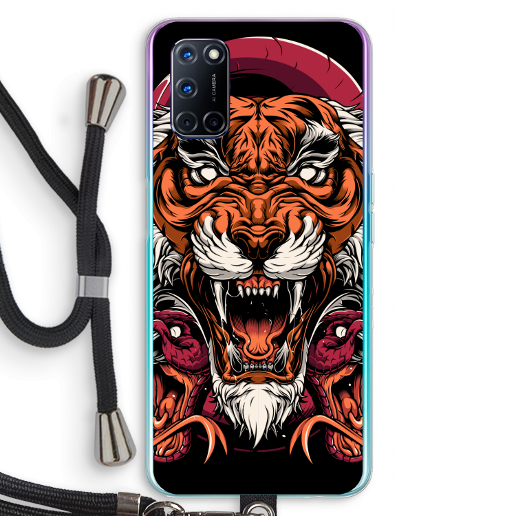 Tiger and Rattlesnakes: Oppo A52 Transparant Hoesje met koord