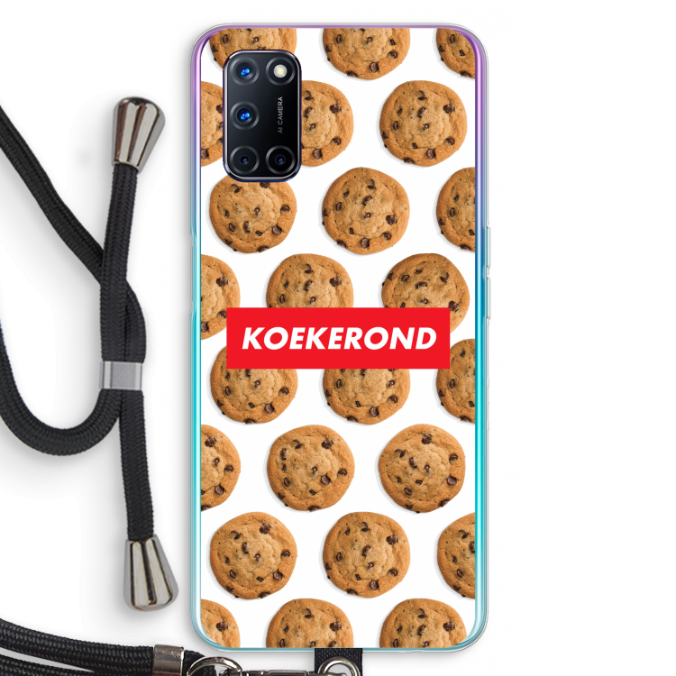 Koekerond: Oppo A52 Transparant Hoesje met koord