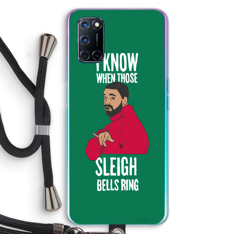 Sleigh Bells Ring: Oppo A52 Transparant Hoesje met koord