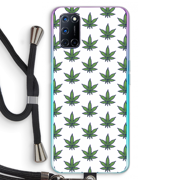 Weed: Oppo A52 Transparant Hoesje met koord
