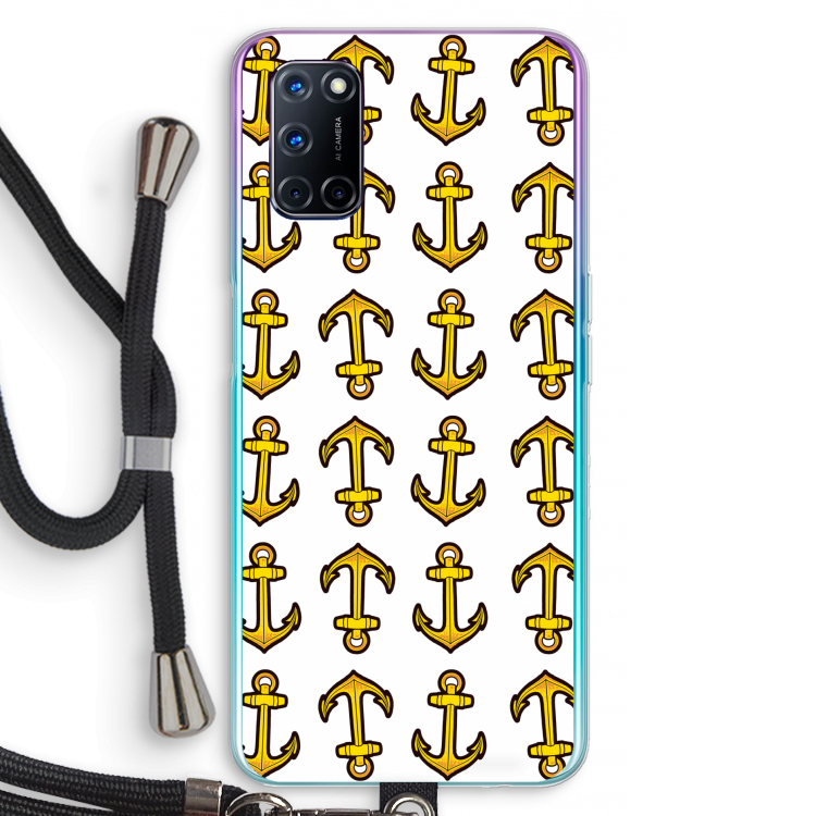 Musketon Anchor: Oppo A52 Transparant Hoesje met koord