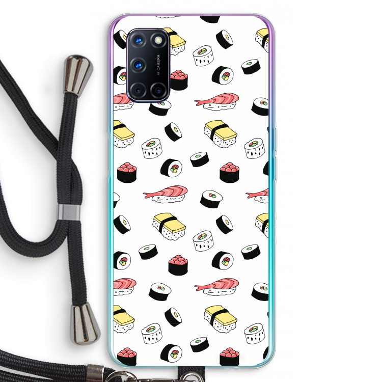 Sushi time: Oppo A52 Transparant Hoesje met koord
