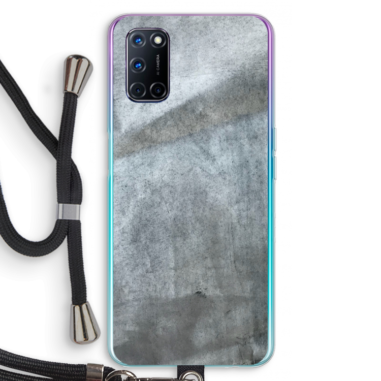 Grey Stone: Oppo A52 Transparant Hoesje met koord
