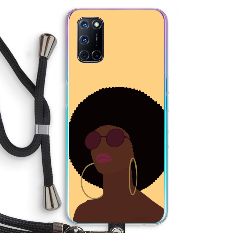 Golden hour: Oppo A52 Transparant Hoesje met koord