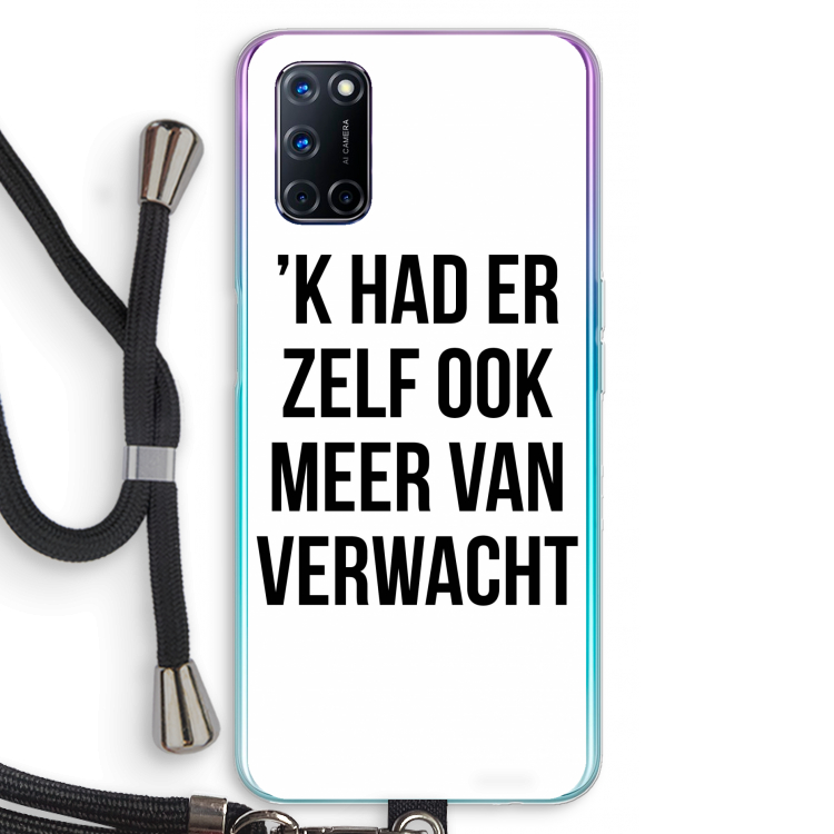 Meer verwacht: Oppo A52 Transparant Hoesje met koord