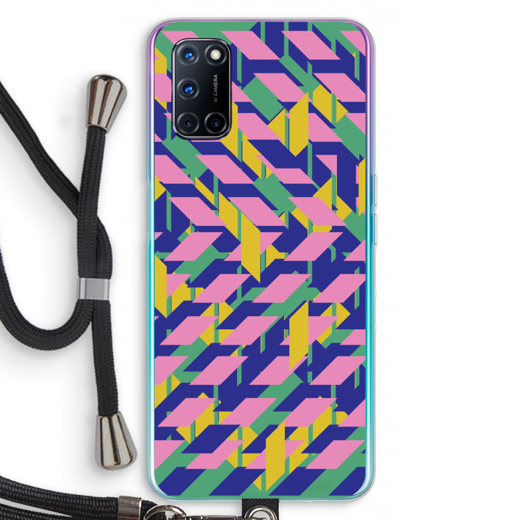 Skew Blush 1: Oppo A52 Transparant Hoesje met koord