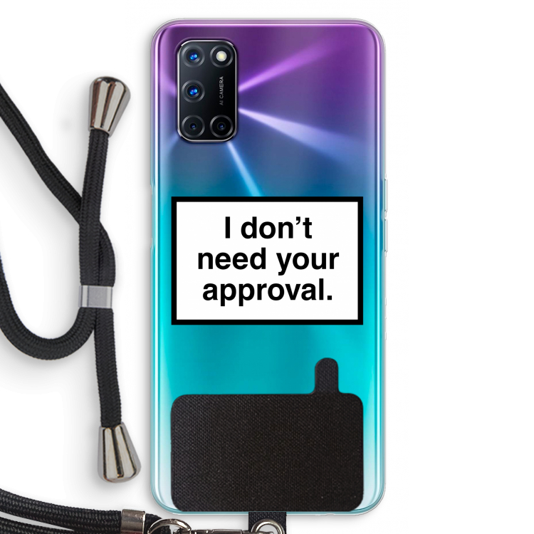Don't need approval: Oppo A52 Transparant Hoesje met koord