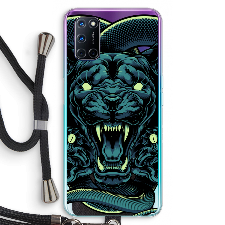 Cougar and Vipers: Oppo A52 Transparant Hoesje met koord